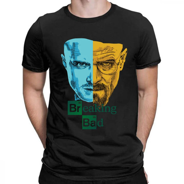 Breaking Bad Heisenberg Los Pollos Hermanos Movie Print Tshirt Men Fashion Short-sleev Tee Male Summer Oversized Vintage T-shirt