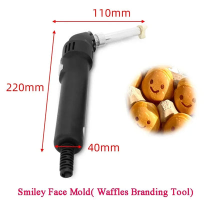HomeWise Waffles Smiley Face Brander Smile Stamp Branding Tool Smiley Face Egg Smiley Face Mold Smiley Face Imprint Tool