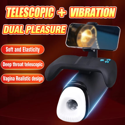 Male Masturbator Automatic Vibration Vagina Blowjob Machine Soft Pussy Penis Pump Masturbation Cup Sex Toys for Men Sex Machine