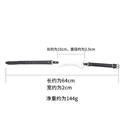 White Harness Mouth Silicone Dog Bone Ball Gag Open Mouth Gag Bdsm Bondage Sextoy Gag Sex Products Sm Sex Toys for Women