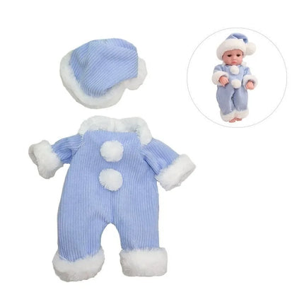 For 12inch 30cm Baby Born Doll Winter Plush Romper Pajamas Outfit Clothing Doll Swaddle Knitted Sweater Suit+Socks Set Clothes