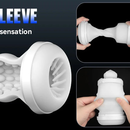 APP Intelligent Heating Suction Blowjob Masturbator for Men  LCD Display Telescopic Vibrating Masturbation Cup Pocket Pussy