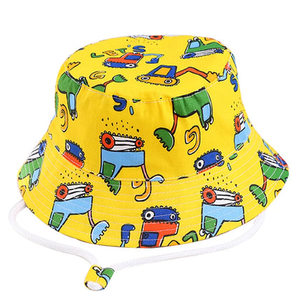 Baby Boy Girl Hat Cap for Children Kids Toddlers Panama Bucket Fishing Floppy Sun Hat Boys Girls Cartoon Fashion 6M-10 Years
