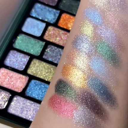 Qianyan Cheeryep 16 Color Eyeshadow Palette Glitter Chamelon Matte Pearlescent Flash Plate Cowherd Sequins