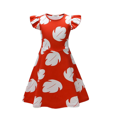Disney Lilo&Stitch Girls Role Playing Dress Disneyland Travel Stitch Movie Hawaii Costume Frock Halloween Lilo Vestidos Frock