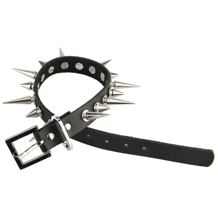 Woman Black Punk Choker Collar Necklace Sexy PU Leather Heart Lock Key Spike Chocker Gothic Cosplay Accessories Party Jewelry