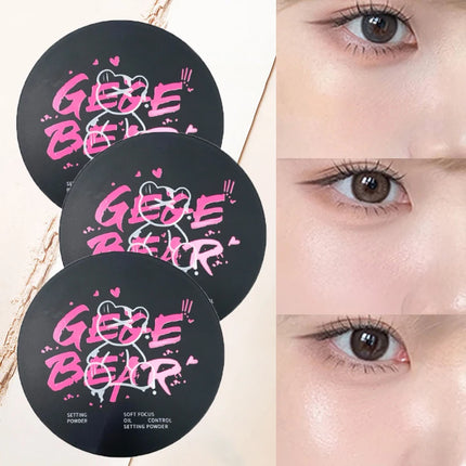 Gege Bear Setting Powder - 20g, Extra Large Size, Oil Control, Transparent, Ideal for Daily Use