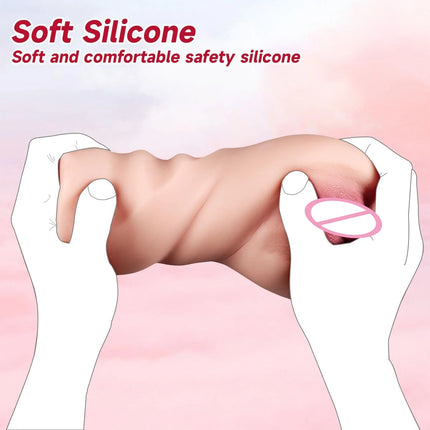 2in1 Realistic Textured 3D Tight Sleeve Pussy Pocket Silicone Sex Doll Sex Toys for Men Artificial Vagina Pussy Male Masturbator