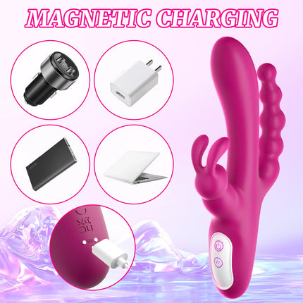 Rabbit Vibrator for Women Vagina G-Spot Dildo Vibrator Clitoris Anal Stimulator Female Masturbation Adult Sex Toy for Women 18+