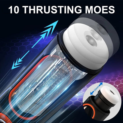 Male Masturbators Electric Pocket Pussy Male Masturbator Cup 10 Mode Thrusting 4 Suction for Penis Stimulation Sex Toys for Men