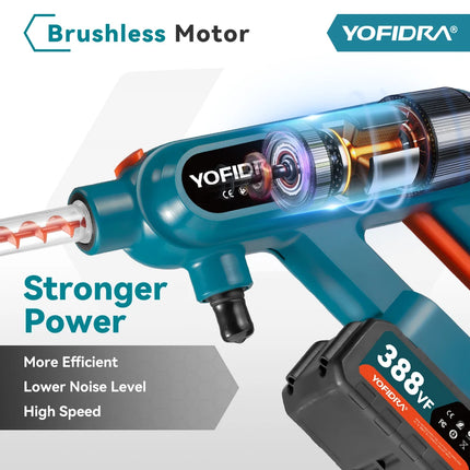YOFIDRA 3500W Brushless High Pressure Car Washer Gun 220Bar 3 Gears Electric Washing Water Spray Gun For Makita 18V Battery Pin