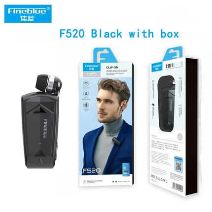 Fineblue F520 Mini Wireless Earphone Bluetooth 5.3 Retractable Headset in Lotus One Ear Calls Remind Vibration Sport Headphone
