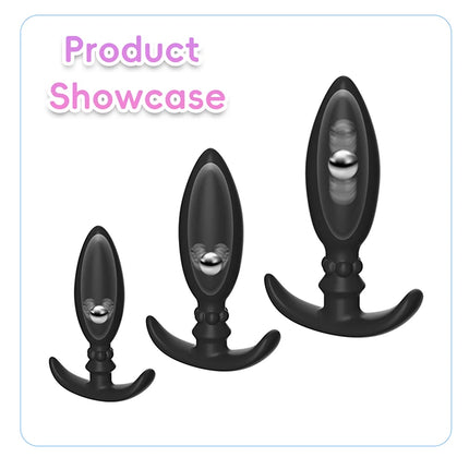 Silicone Metal Rolling Bead Anal Plug Wearable Butt Plug Stimulation Anus Masturbator G-Spot Massage Bdsm Sex Toys for Man Women