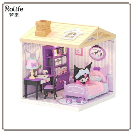 New Rolife Sanrio Dreamland Super Cute Diary Series DIY Handmade Music Box Surprise Assembly Toy Gift Original in Stock