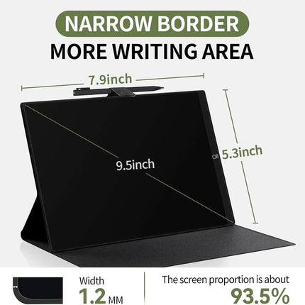 9.5/11.5-Inch LCD Writing Tablet Full Screen Drawing Board Reusable Erasable Handwriting Digital Notebook for Office Learning