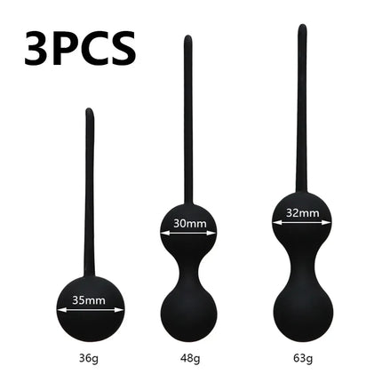 3PCS Set Silicone Smart Ball Vibrator Kegel Ball Ben Wa Ball Vagina Tighten Exercise Machine Sex Toy for Women Vaginal Geisha