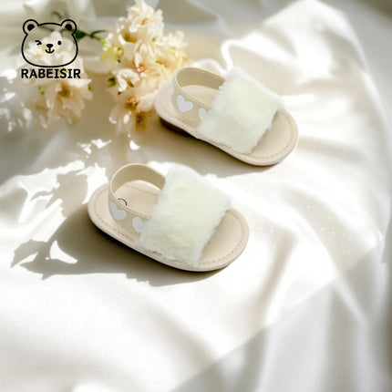 Baby girl winter breathable front shoes cute plush toddler shoes baby shoes