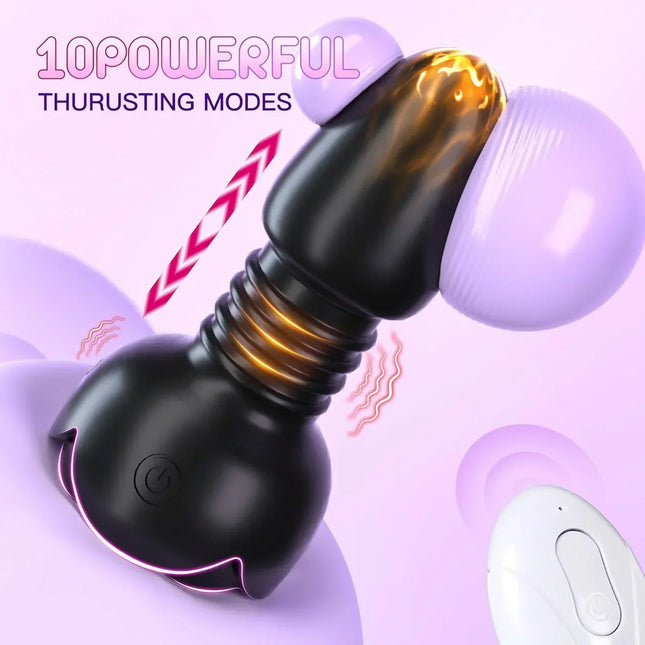 Wireless Remote Prostate Massager Female Vagina Masturbator Telescopic Anal Butt Plug Vibrator Adult Sex Toys for Women Men