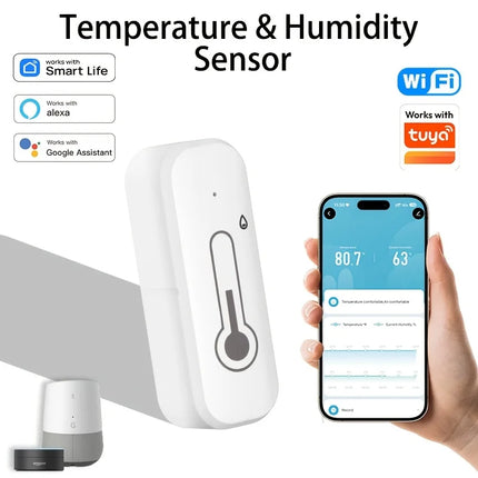 Tuya Zigbee 3.0 Smart Temperature Humidity Sensor wifi APP Remote Monitor Voice Control SmartLife APP for Alexa Yandex Alice