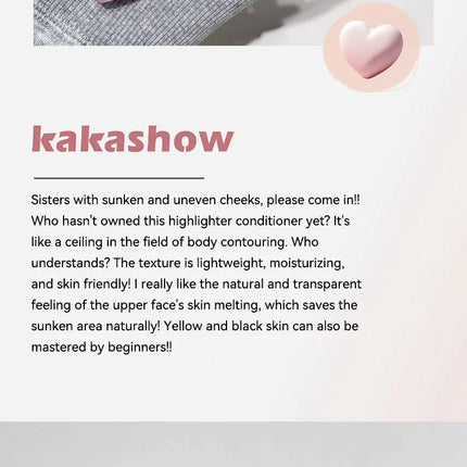 kakashow flawless beautification liquid, light and thin skin makeup, concealer highlights, natural makeup