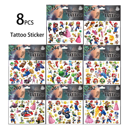 Super Mario Theme Birthday Party Supplies - Favors Gifts Stamps Bracelets Stickers Gift Bag Pinata Fillers Christmas Decoration