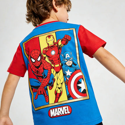 Comic Marvel Spider-Man 3D Printed Children's Boys' and Girls' T-shirt for Outdoor Sports - Quick-Drying and Breathable Top