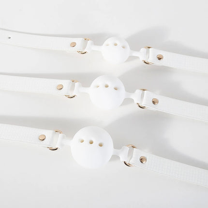Thierry 3 Size Silicone Breathable Ball Gag SM Bondage Restraints Open Mouth Gags Fetish Sex Toys For Couple Adult Games