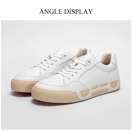 Men's Sneakers Casual Pu Leather Breathable Walking Flat Shoes for Men 2025New Male Tennis Sneaker Soft White  Shoes