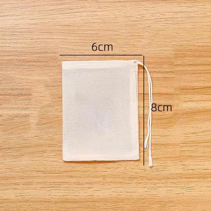 Cotton Gauze Tea Bags 50pcs Empty Pocket String Bag Reusable for Spice Tea Infuser Soup Teabags Kitchen Accessories Gadgets