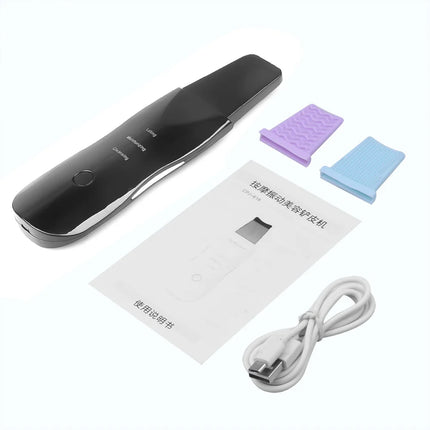Ultrasonic exfoliator and blackhead remover, deep facial cleansing, ultrasonic ion pore cleaner.
