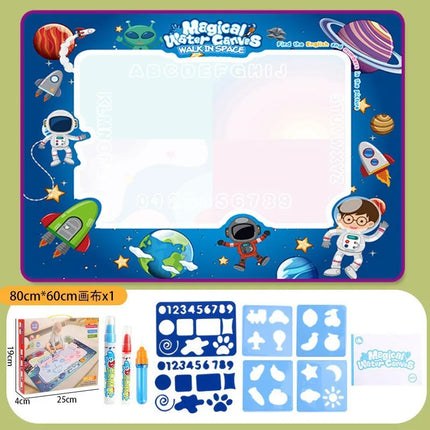 100x80CM Magic Water Drawing Mat with Reusable Magic Pens Montessori Painting Board for Doodling Educational Toys and  Gifts
