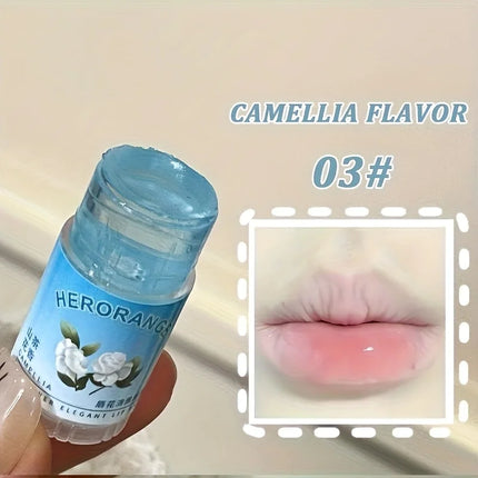 Herorange Lip Flower Elegant Lip Balm Long-Lasting Moisturizing Refreshing Non-Sticky Prevents Dryness and Reduces Lip Lines Primer Christmas Gift