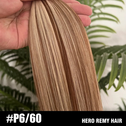 Hero Remy Hair Genius Weft Real Remy Human Hair Extensions Natural Straight Flex Hair Weaves Invisible Weft Hair 16-24 inch 50g
