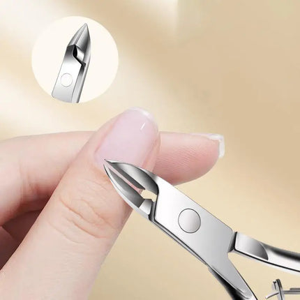 2in1 Nail Cuticle Nipper Stainless Steel Precision Dead Skin Remover Manicure Scissors for Salon and Personal Care