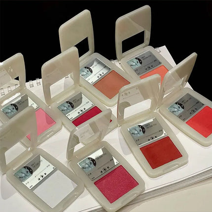 Matte Blusher Palette Soft Silky Cheek Natural Facial Rouge Plate Mashed Potato Lasting Nude Low Saturation Powder Blusher Disk