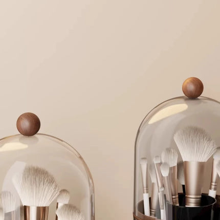 360-degree rotating dust-proof dressing table cosmetic organiser Lipstick and eyeshadow storage box Desktop pencil holder