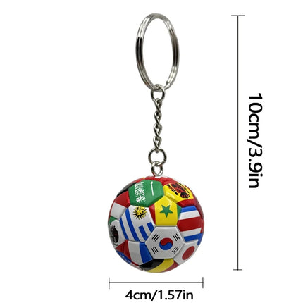 2026 New World Flag Football Keychain Country Soccer Club Fans Keyring Car Key Chains Souvenir Bag Pendant Accessories Gifts