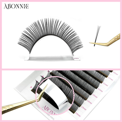 Abonnie Angel Lashes Pre-bundled Lash Spikes 5D Flower Lashes Individual Eyelash Extensions Wispy Lash Premade