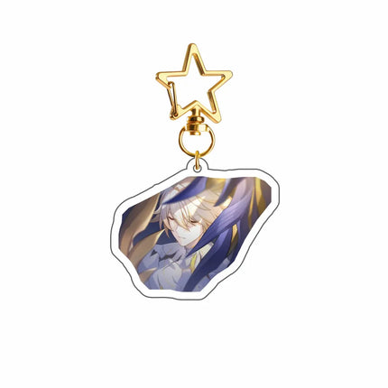 Game Honkai Star Acrylic Keychains Stand Cyrene DanHeng Evernight Cerydra Castorice Phainon Figure Pendant Car Key Chain Gifts