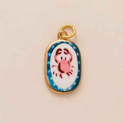 New Cartoon Series Strawberry Charm DIY Oil Drip Painting Colorful Charm Necklace