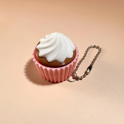 Calming Keychain Keys Finger Button Anti-stress Toys Strawberry Cake Ice Funny Decompression Gifts for Children Adults