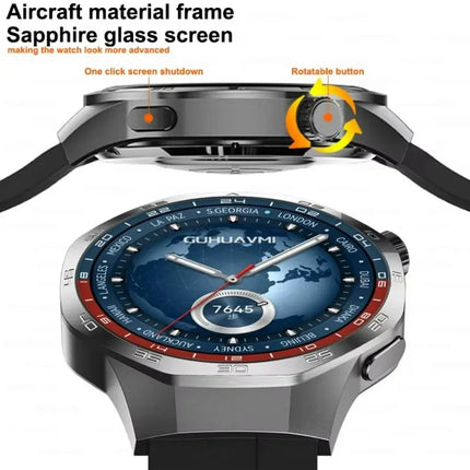 2027 Watch 5 Pro Track Compass Watch Men 360*360 AMOLED Screen NFC BT Call Waterproof Health Monitor Man Smartwatches