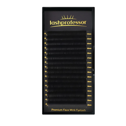 Lashprofessor 16Rows Wholesale Eyelash Extension Soft Natural Russian Volume Classic Individual Lashes Faux Mink Cilios Supplies