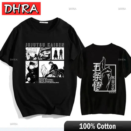 Japanese Jujutsu Kaisen Gojo Anime T-shirt Unisex Manga Gojo Satoru Graphic T Shirts Short Sleeve Tee Y2k T-shirts Cool Tops