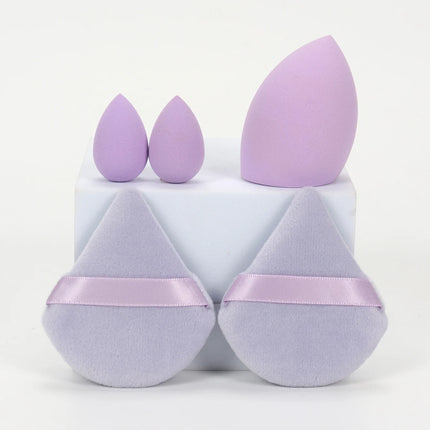 5Pcs Professional Makeup Sponge Set - Soft, Gentle, Multi-Purpose Tools for Perfect Foundation, Powder and Blush Application