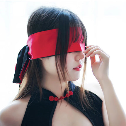 【AD】Erotic Sex Eye Mask Self Bondage Savour Eye Patches Cute Blindfold Silk Ribbon Satin Silk Sleep Mask Sexy For Women Gift