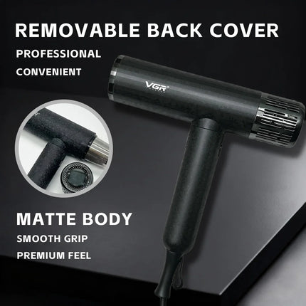 VGR Hair Dryer Professional Air Blower Negative Ion High Speed Hair Dryer Machine Hot and Cold Adjustment Barber Salon V-640HD