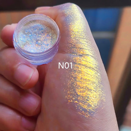 Colorful Chameleon Eyeshadow High Pigmented Multi Chrome Pigments Metallic Eye Shadow Pallete Eye Glitter Shiny Makeup Cosmetic