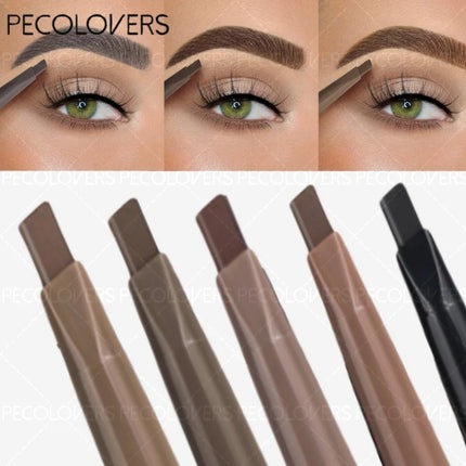 Smooth No Blooming Brown Eyebrow Pencil Double Headed Triangle Natural Long Lasting Eyebrow Pencil Makeup Cosmetics