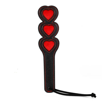 Black Red Heart Flogger Leather Bdsm Whips Spanking Paddle Slave Adult Sex Toys for Womans Bondage Restraints Whips Sex Shop ﻿
